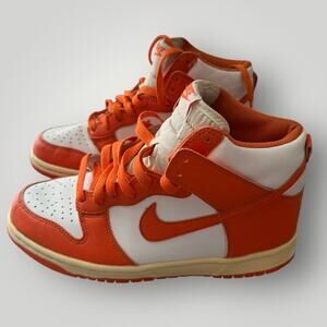 Nike Dunk High GS Syracuse White Orange Sneakers DB2179-100 Size 6.5Y